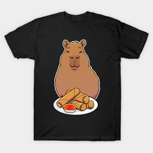 Capybara Spring Rolls T-Shirt